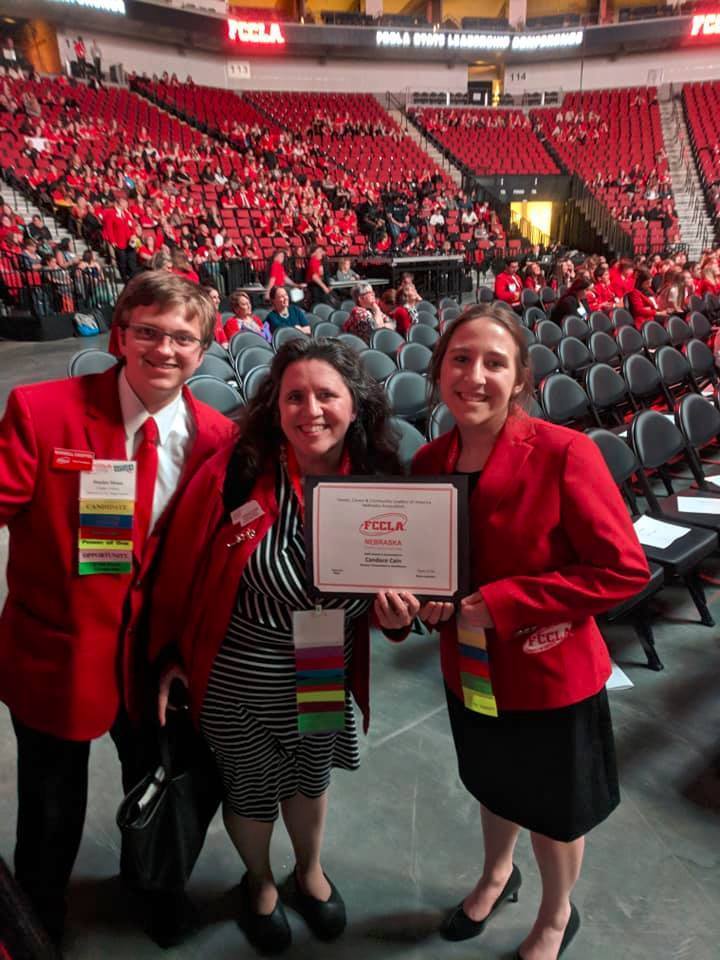 Candace with students at an FCCLA event