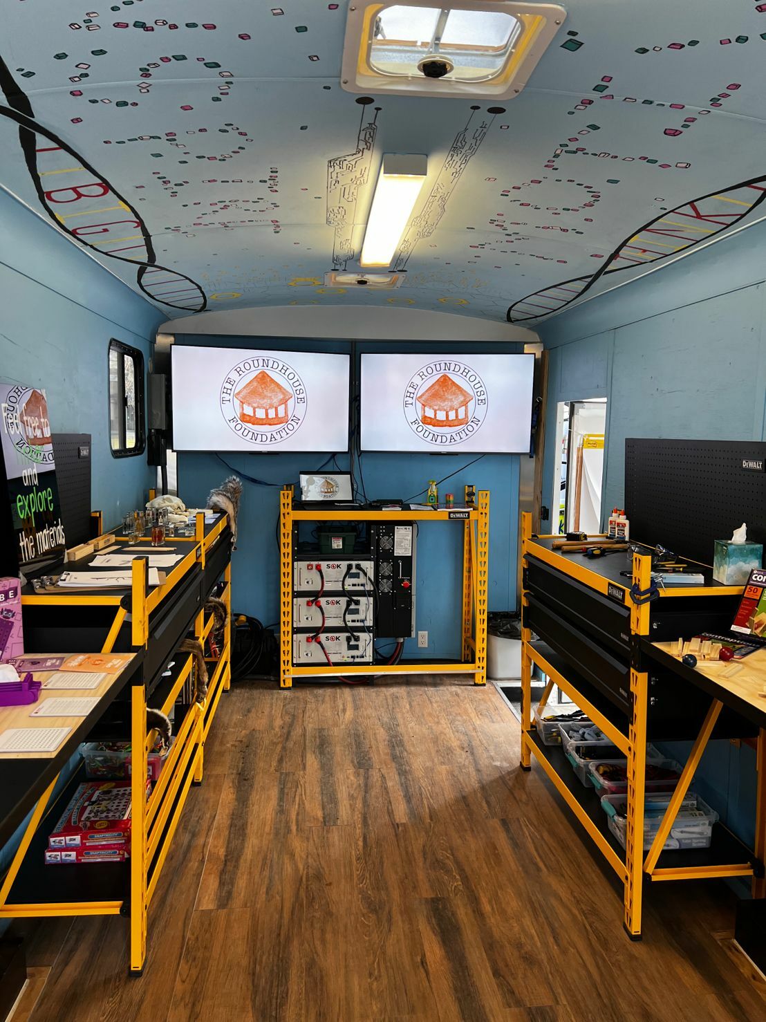 The interior of the GO STEM Mobile Maker Lab. Photo courtesy of David Melville.