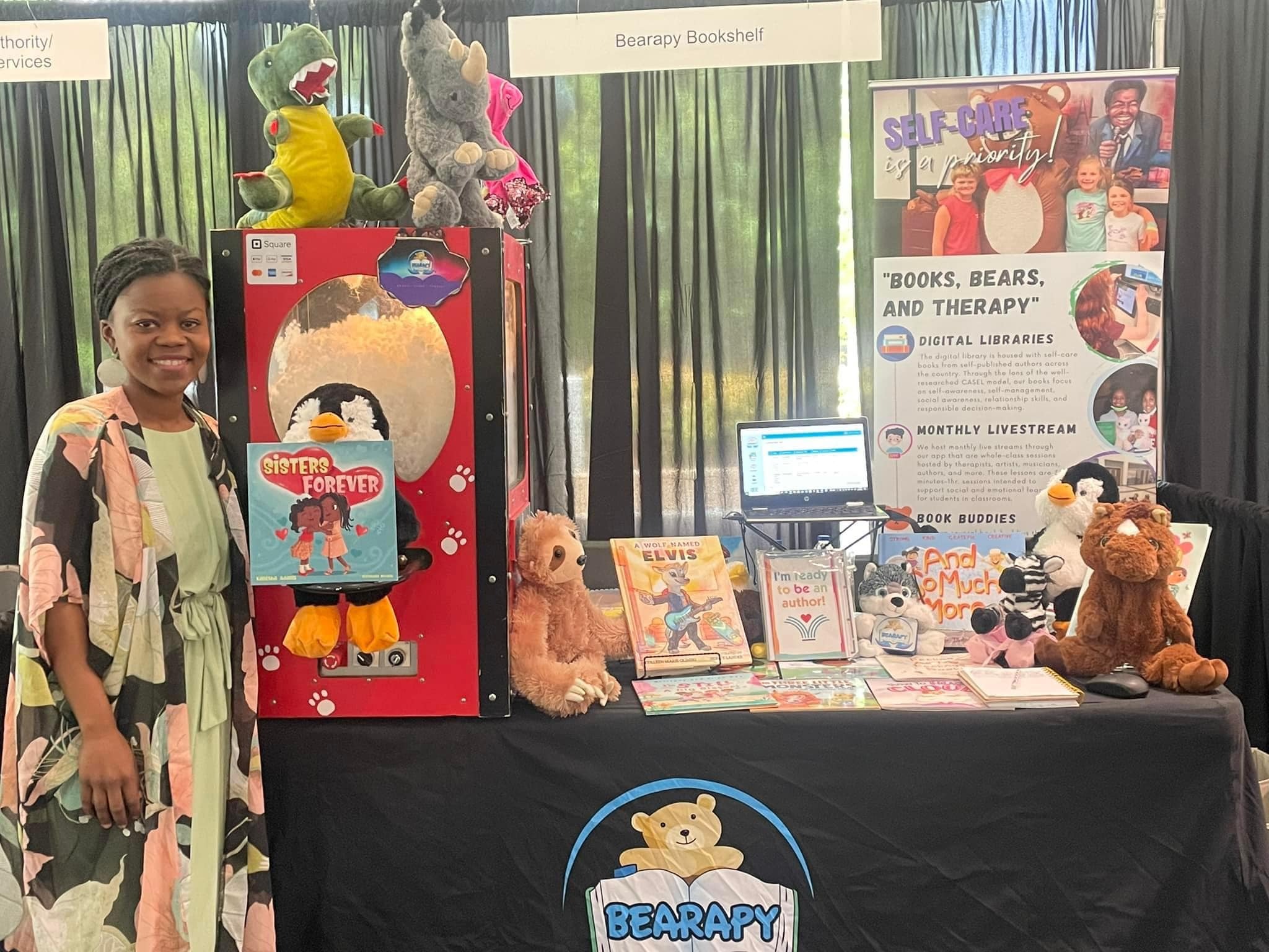 Kanesha Adams with a Bearapy Booth