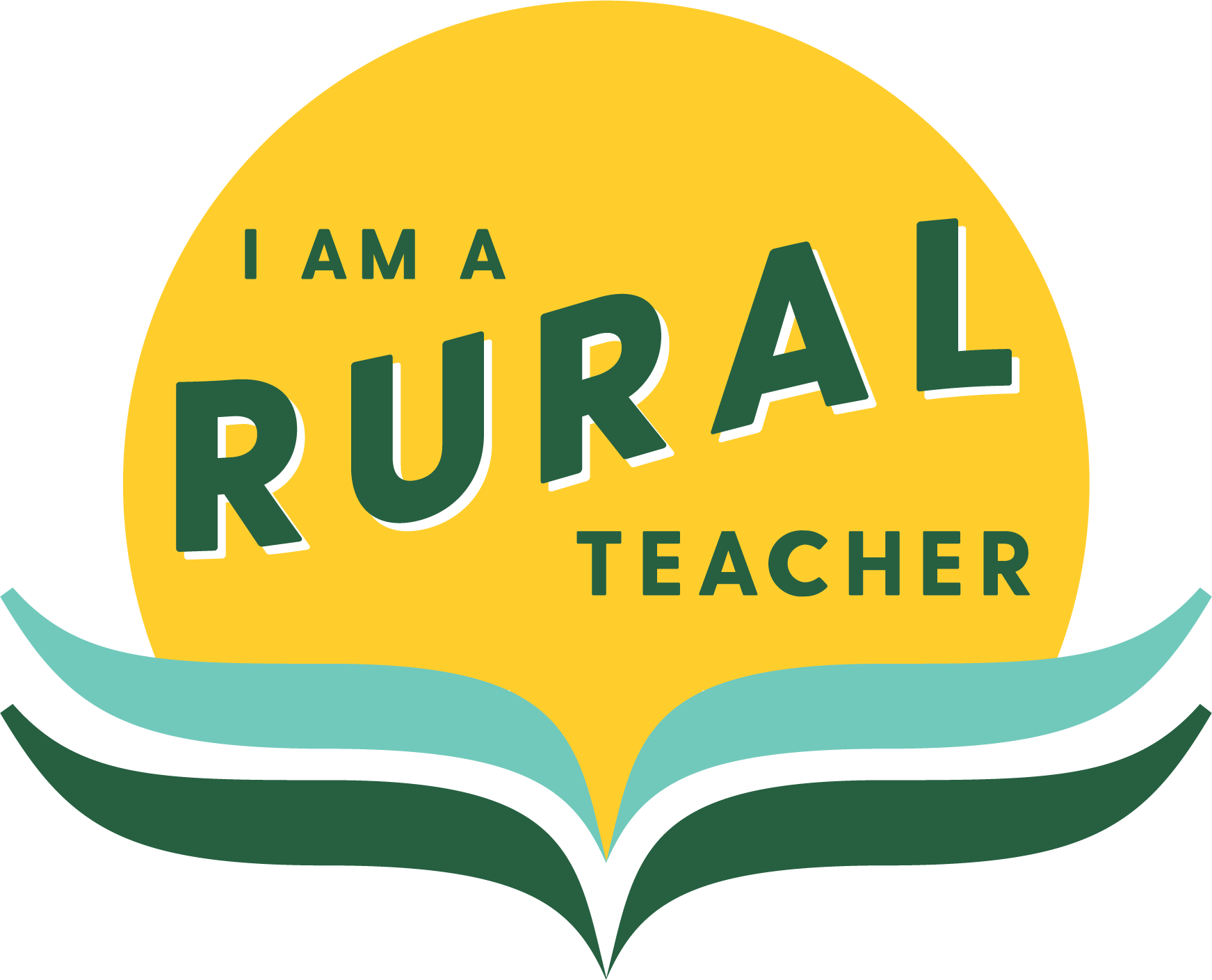 Logo for I Am a Rural Teacher program, a project of Rural Schools Collaborative and National Rural Education Association.