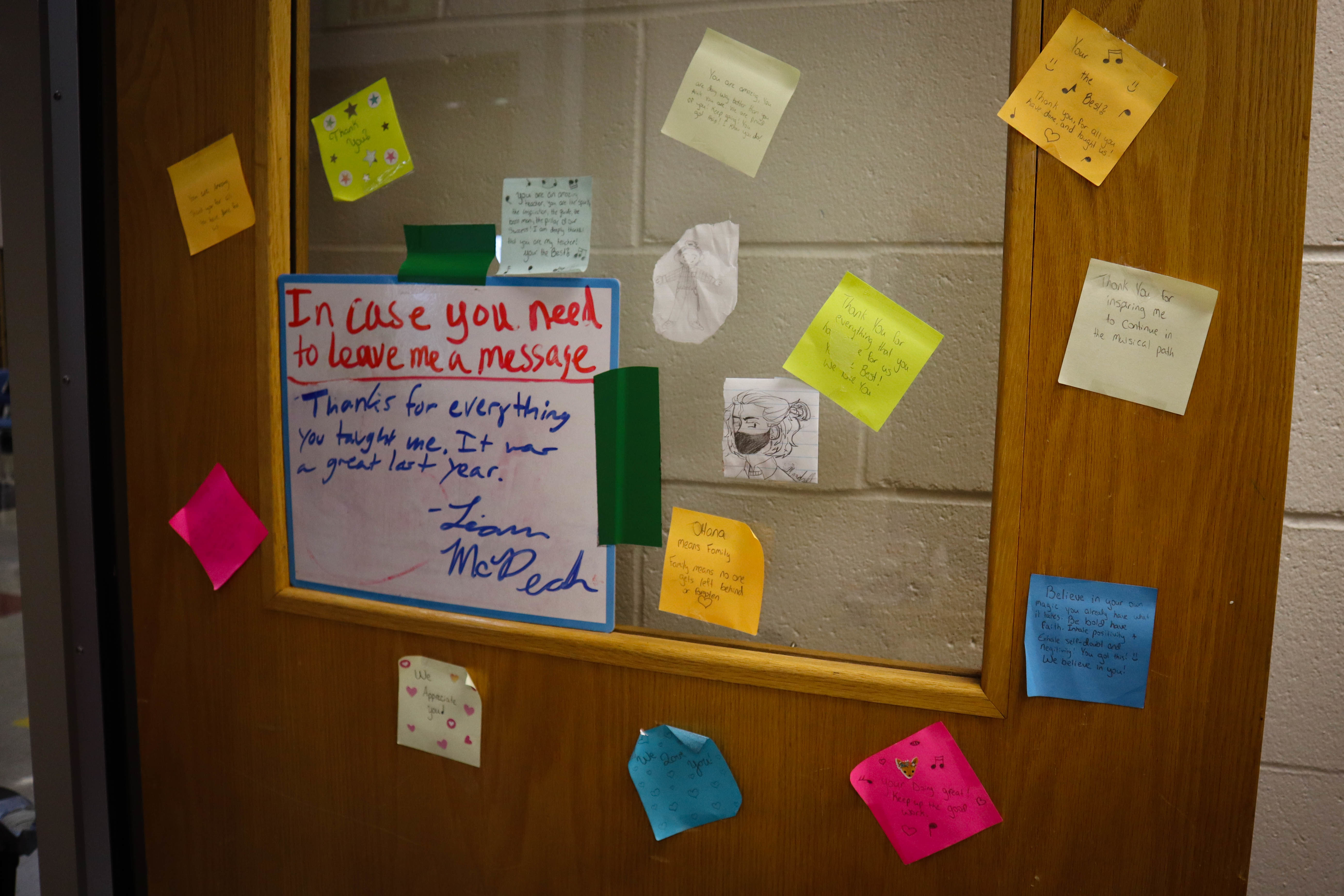 Notes left by students for Vinnie
