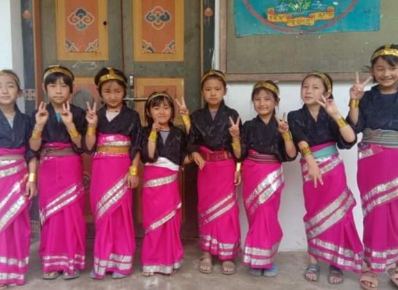 Students in traditional garb
